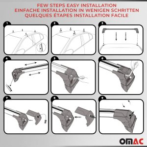 Dodge Hornet Roof Racks - Omac - Elegance V3 - Gray - '23-'24